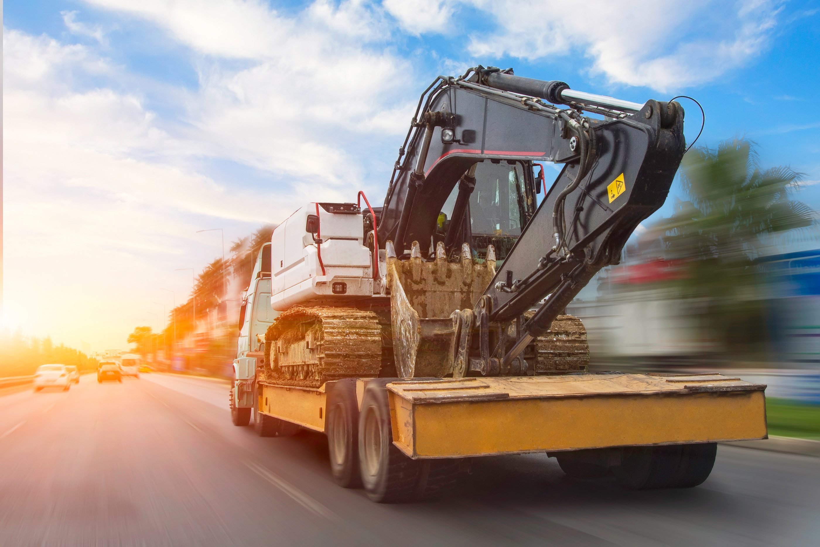 Excavator Hauling